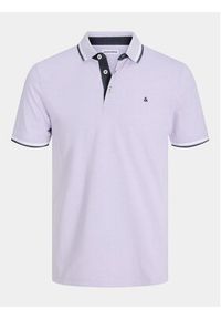 Jack & Jones - Jack&Jones Polo Jjepaulos 12136668 Fioletowy Slim Fit. Typ kołnierza: polo. Kolor: fioletowy. Materiał: bawełna