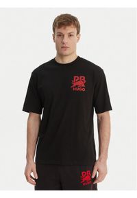 Hugo - HUGO T-Shirt Delel_RB 50564572 Czarny Relaxed Fit. Kolor: czarny. Materiał: bawełna #1