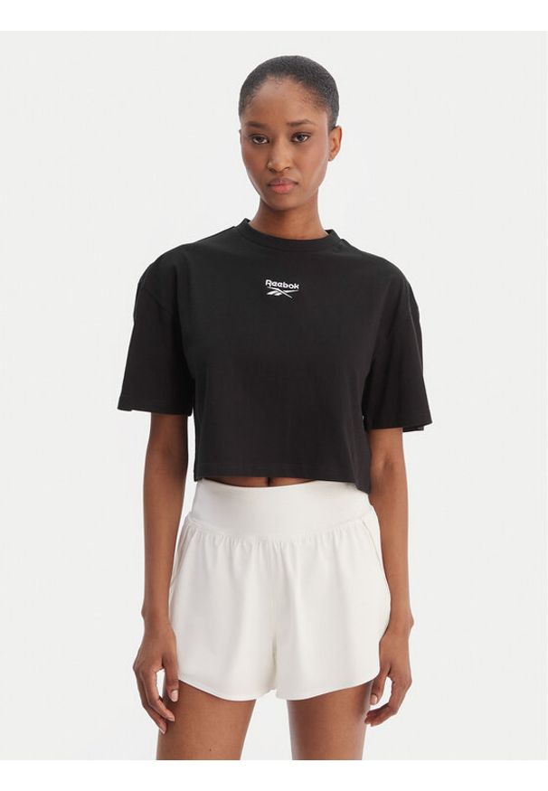 Reebok T-Shirt Klara RK25503CCW Czarny Relaxed Fit. Kolor: czarny. Materiał: bawełna