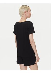 Emporio Armani T-Shirt EW000780 AF12192 UC001 Czarny Regular Fit. Kolor: czarny. Materiał: wiskoza #4