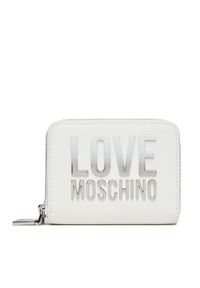 Love Moschino - LOVE MOSCHINO Duży Portfel Damski JC5726PP0MKD0100 Biały. Kolor: biały. Materiał: skóra