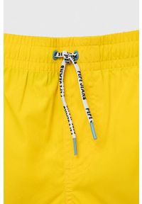 Pepe Jeans szorty kąpielowe dziecięce kolor żółty z nadrukiem. Kolor: żółty. Materiał: tkanina. Wzór: nadruk #2