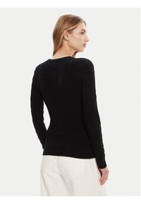 Polo Ralph Lauren Sweter 211971866005 Czarny Slim Fit. Typ kołnierza: polo. Kolor: czarny. Materiał: wełna #4