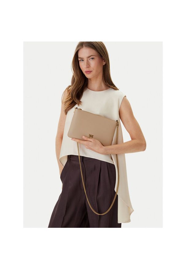 Pinko - Torebka PINKO. Kolor: beżowy