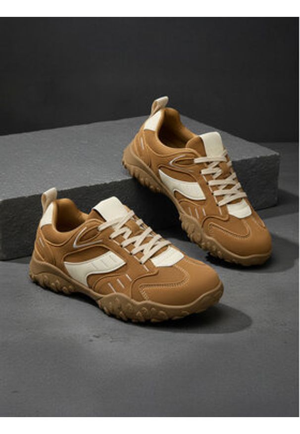 Jenny - JENNY Sneakersy CEO-YB24D063-1 Brązowy. Kolor: brązowy. Materiał: syntetyk, materiał