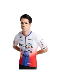 SIROKO - Męska koszulka kolarska z krótkim rękawem Burgos Burpellet BH x Siroko Siroko. Kolor: biały. Długość rękawa: krótki rękaw. Długość: krótkie. Sport: kolarstwo #1