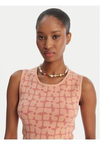 RVCA Top Shiver 23B071504 Różowy Slim Fit. Kolor: różowy. Materiał: wiskoza #3