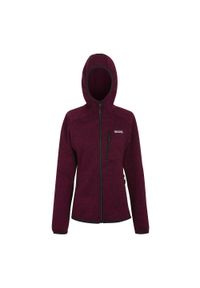 Regatta - Bluza Polarowa Damska Z Kapturem Newhill. Typ kołnierza: kaptur. Kolor: czerwony. Materiał: polar. Sezon: zima. Styl: sportowy. Sport: turystyka piesza #1