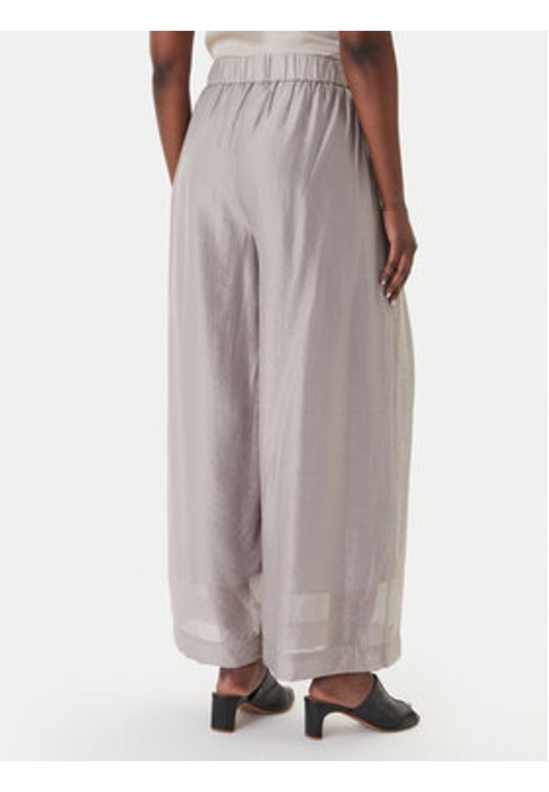 Eleh Spodnie materiałowe SS260269 Szary Wide Leg. Kolor: szary. Materiał: wiskoza