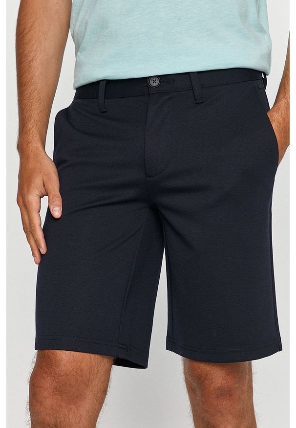 Only & Sons - Szorty. Okazja: na co dzień. Kolor: niebieski. Materiał: dzianina. Wzór: gładki. Styl: casual