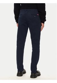 Mustang Chinosy Oakland 1015540 Granatowy Skinny Fit. Kolor: niebieski. Materiał: bawełna #3