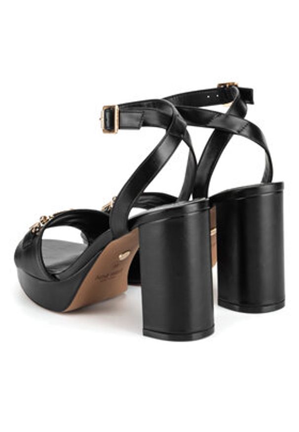 Nine West Sandały R25SS04320 Czarny. Kolor: czarny. Materiał: materiał