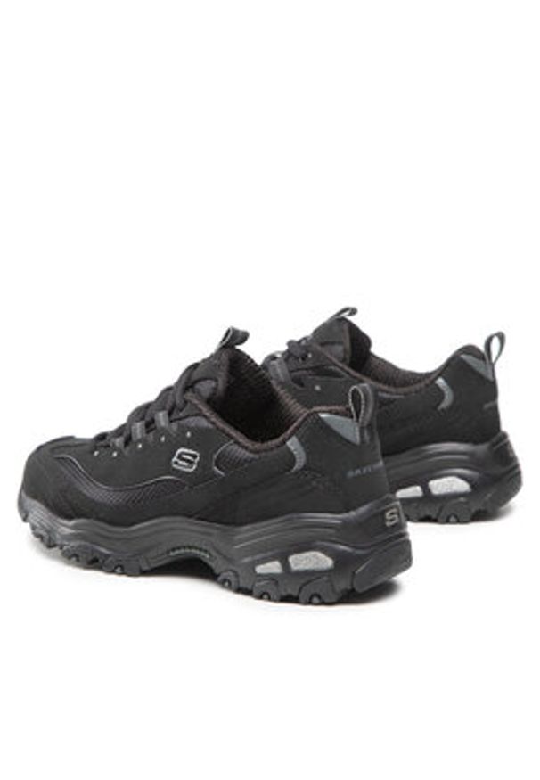 skechers - Skechers Sneakersy Biggest Fan 11930/BBK Czarny. Kolor: czarny. Materiał: skóra