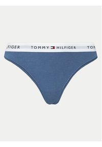 TOMMY HILFIGER - Tommy Hilfiger Stringi UW0UW03835 Niebieski. Kolor: niebieski. Materiał: bawełna