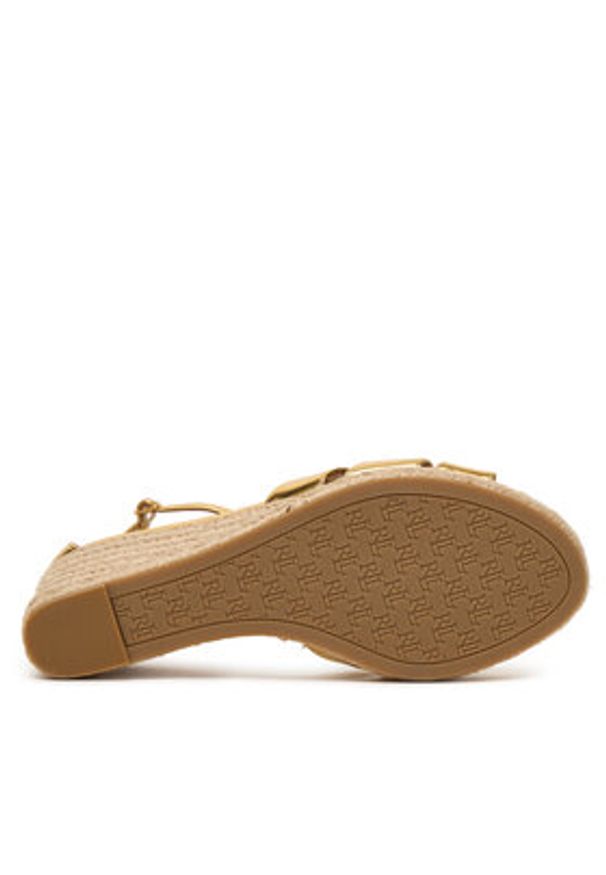 Lauren Ralph Lauren - LAUREN RALPH LAUREN Espadryle Nellie 802P04434001 Złoty. Kolor: złoty. Materiał: skóra