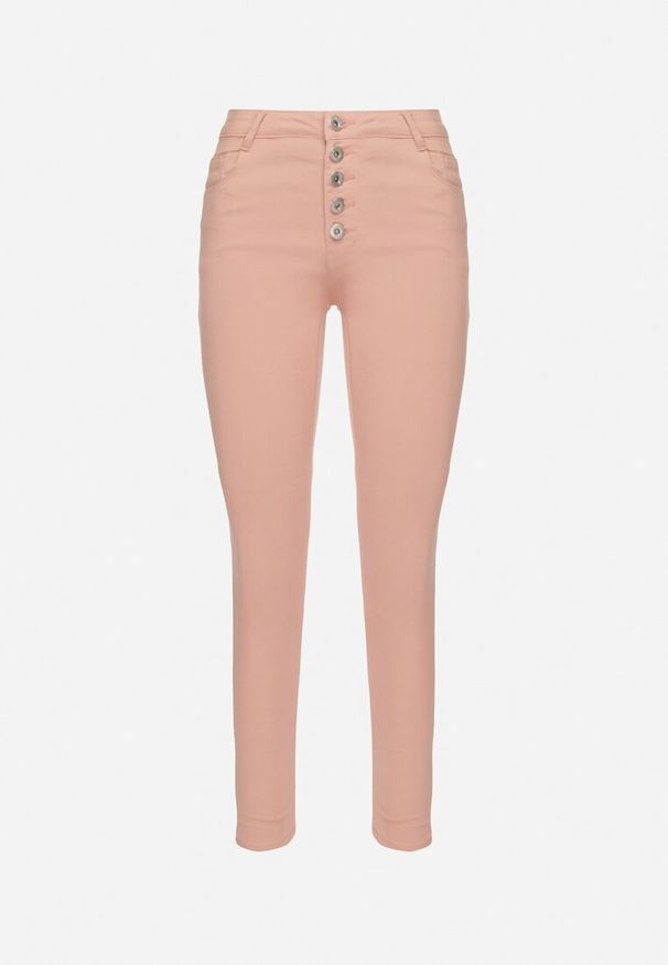Born2be - Różowe Spodnie Skinny Kyllienne. Stan: podwyższony. Kolor: różowy. Długość: długie. Sezon: wiosna