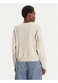 Adidas - adidas Bluza Essentials Small Logo Feelcozy JI6069 Beżowy Loose Fit. Kolor: beżowy. Materiał: bawełna
