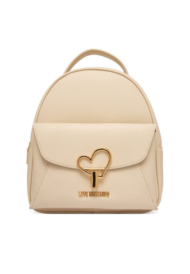 Love Moschino - LOVE MOSCHINO Plecak JC4137PP1OLQ0110 Écru. Materiał: skóra