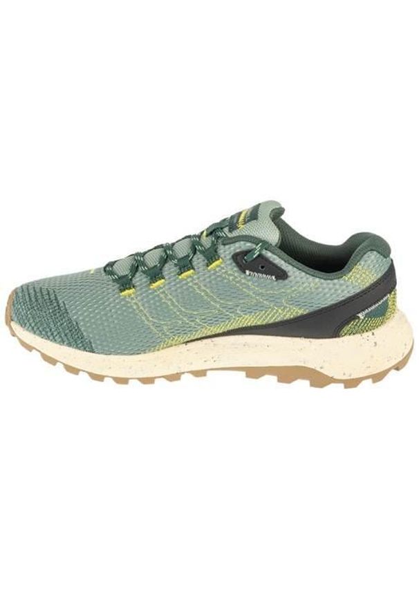 Merrell - Buty do biegania męskie, Fly Strike. Zapięcie: sznurówki. Kolor: zielony. Materiał: guma, materiał, tkanina, syntetyk. Szerokość cholewki: normalna