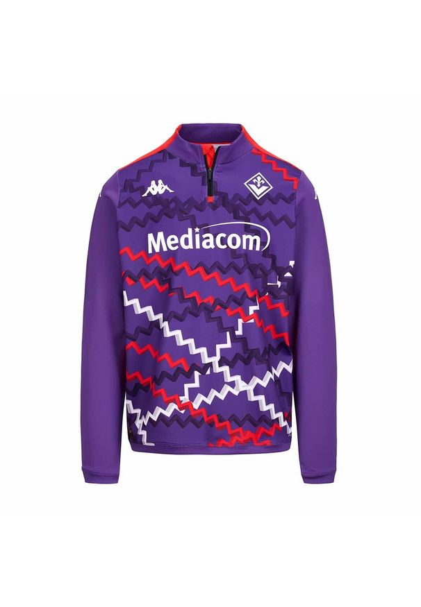 Kappa - Bluza Fiorentina Ablaspre Pro 8 2024/25. Kolor: czerwony, fioletowy, wielokolorowy. Sport: piłka nożna