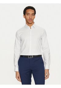 Calvin Klein Koszula K10K114307 Biały Slim Fit. Kolor: biały. Materiał: bawełna #1