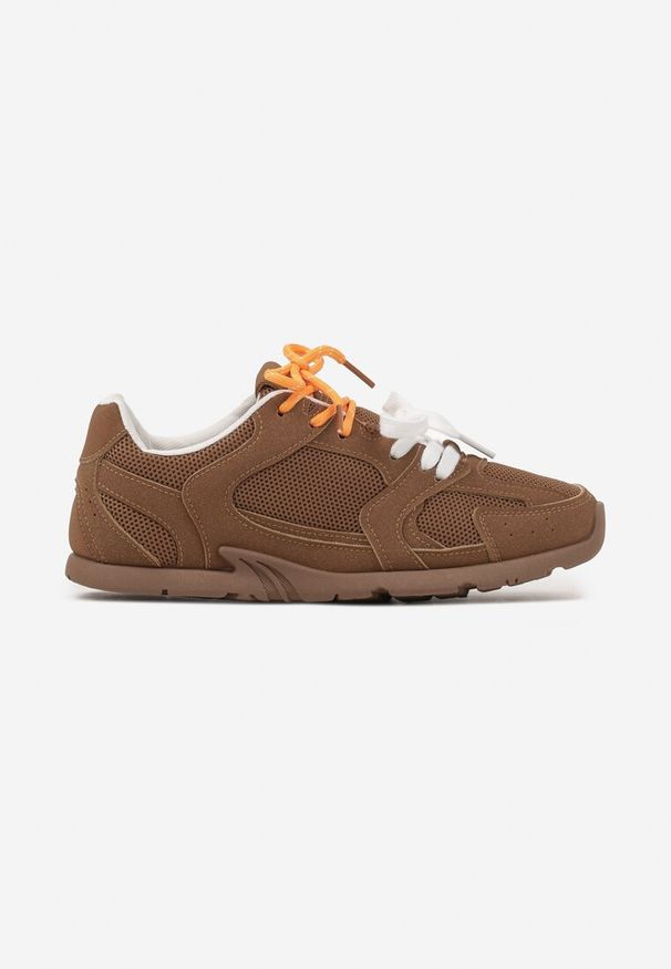 Renee - Brązowe Sneakersy z Podwójnymi Sznurówkami Terfitra. Okazja: na co dzień. Zapięcie: sznurówki. Kolor: brązowy