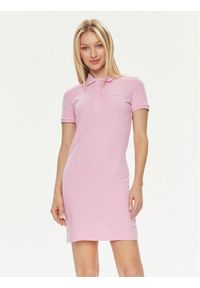 Lacoste Sukienka codzienna EF5473 Różowy Slim Fit. Okazja: na co dzień. Kolor: różowy. Materiał: bawełna. Typ sukienki: proste. Styl: casual
