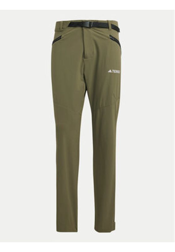 Adidas - adidas Spodnie outdoor Terrex Xperior IK3533 Khaki Regular Fit. Kolor: brązowy. Materiał: syntetyk. Sport: outdoor