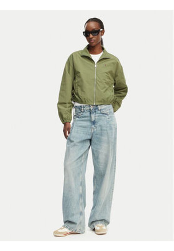 Tommy Jeans Kurtka przejściowa DW0DW22325 Zielony Regular Fit. Kolor: zielony. Materiał: syntetyk