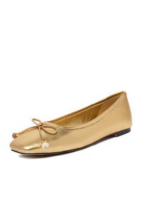 Gino Rossi - GINO ROSSI Baleriny CEO-ROSE-LT2088 Złoty. Kolor: złoty. Materiał: skóra #7