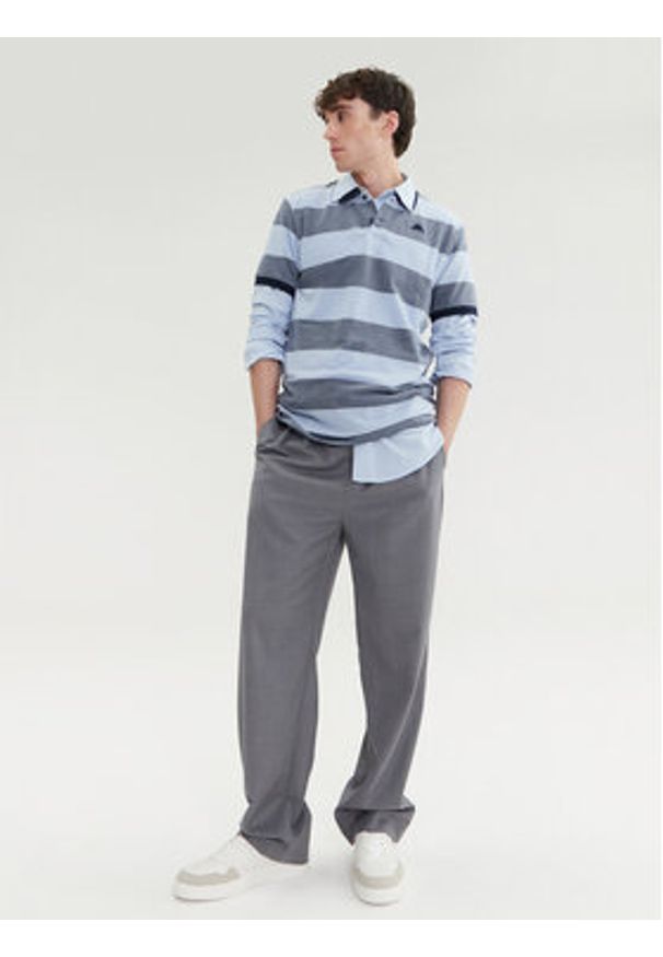 Kappa Spodnie materiałowe 62131TW Szary Regular Fit. Kolor: szary. Materiał: syntetyk