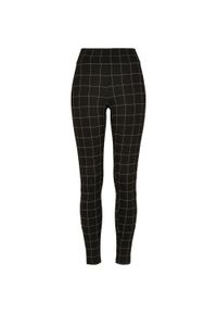 Urban Classics - Legginsy Damskie W Kratkę Z Wysokimi Stanami. Stan: podwyższony. Kolor: czarny, biały, wielokolorowy. Wzór: kratka. Sport: turystyka piesza