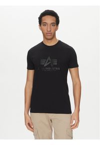 Alpha Industries T-Shirt Basic 100501 Czarny Regular Fit. Kolor: czarny. Materiał: bawełna