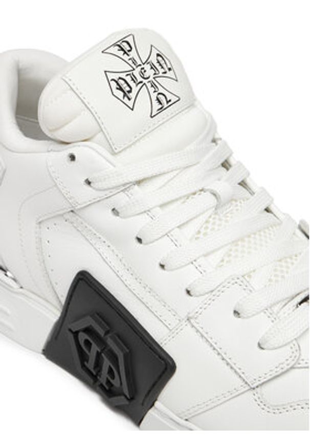 Philipp Plein - PHILIPP PLEIN Sneakersy FAES USC0824 PLE075N Biały. Kolor: biały. Materiał: skóra