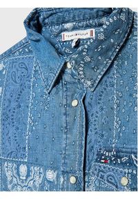 TOMMY HILFIGER - Tommy Hilfiger Sukienka jeansowa Bandana KG0KG06827 Niebieski Regular Fit. Kolor: niebieski. Materiał: bawełna