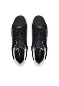 Calvin Klein Sneakersy Classic Cupsole Laceup Tape Lth YM0YM01430 Czarny. Kolor: czarny. Materiał: skóra #4
