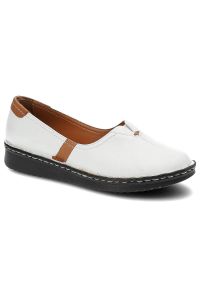 Białe Półbuty Artiker Skórzane Buty Damskie. Okazja: na co dzień, na spacer. Kolor: biały. Materiał: skóra. Styl: casual, klasyczny, elegancki