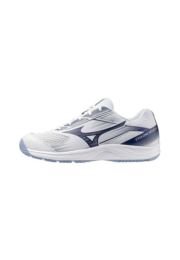 Buty halowe męskie Mizuno Cyclone Speed 5. Kolor: biały, wielokolorowy, niebieski