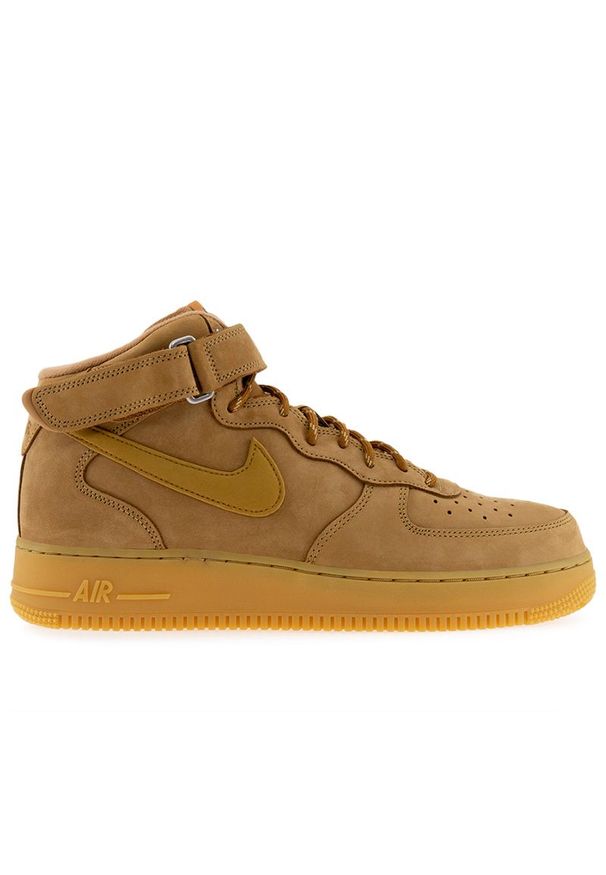 Buty Nike Air Force 1 Mid '07 WB DJ9158-200 - brązowe. Zapięcie: rzepy. Kolor: brązowy. Materiał: guma, skóra. Szerokość cholewki: normalna. Model: Nike Air Force