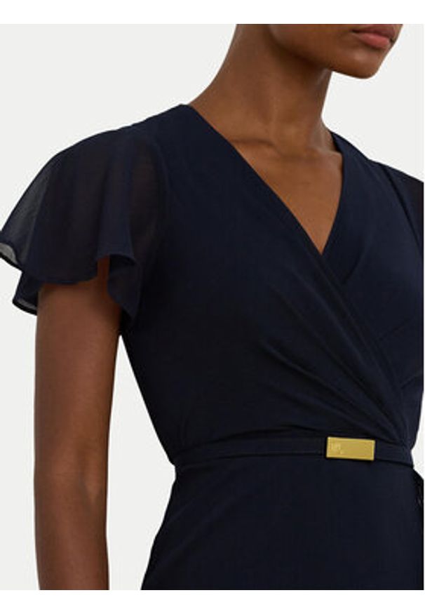 Lauren Ralph Lauren - LAUREN RALPH LAUREN Sukienka wieczorowa 253909447002 Granatowy Regular Fit. Kolor: niebieski. Materiał: syntetyk. Styl: wizytowy