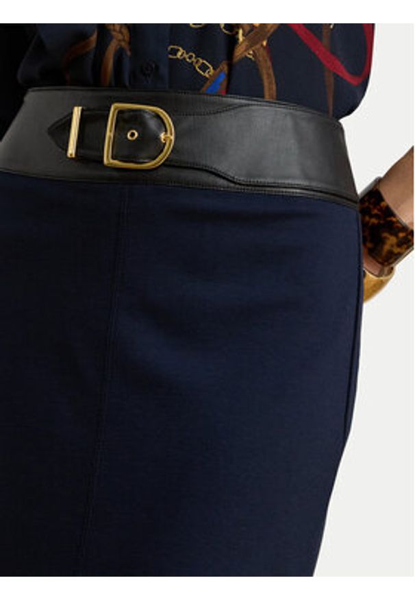 Lauren Ralph Lauren - LAUREN RALPH LAUREN Spódnica ołówkowa 200P03729001 Granatowy Regular Fit. Kolor: niebieski. Materiał: wiskoza