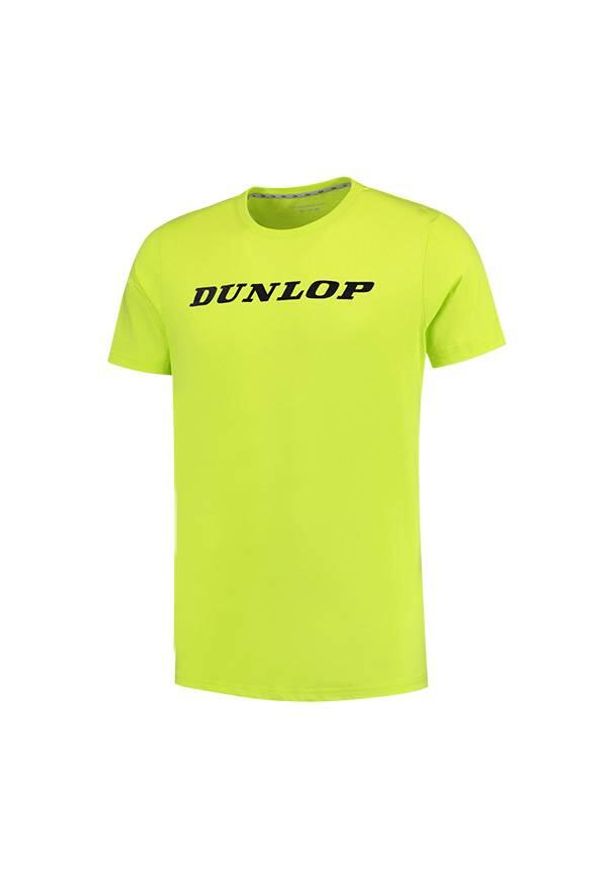 DUNLOP - Koszulka sportowa męska Dunlop Essentials Tee. Kolor: żółty. Sport: tenis