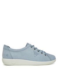 ecco - ECCO Sneakersy Soft 2.0 Tie 20650302434 Niebieski. Kolor: niebieski. Materiał: skóra #1