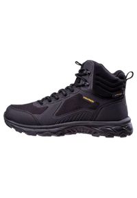 Elbrus - Męskie Buty Turystyczne Hixon Waterproof Mid Cut. Kolor: czarny, pomarańczowy, wielokolorowy. Sport: turystyka piesza
