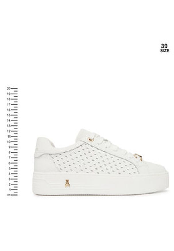 Patrizia Pepe Sneakersy PPJ359/27 Biały. Kolor: biały. Materiał: skóra