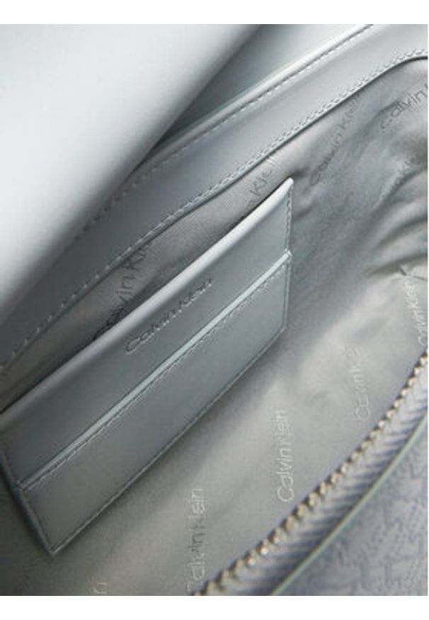Calvin Klein Torebka Ck Must Satchel_Mono K60K613181 Szary. Kolor: szary. Materiał: skórzane
