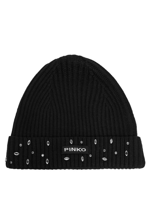 Pinko - Czapka PINKO. Kolor: czarny