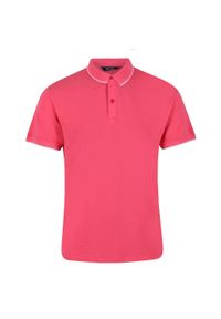 Regatta - Męska Koszulka Polo Tadeo. Typ kołnierza: polo. Kolor: różowy #1
