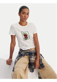 RVCA T-Shirt 23B353502 Biały Regular Fit. Kolor: biały. Materiał: bawełna #4