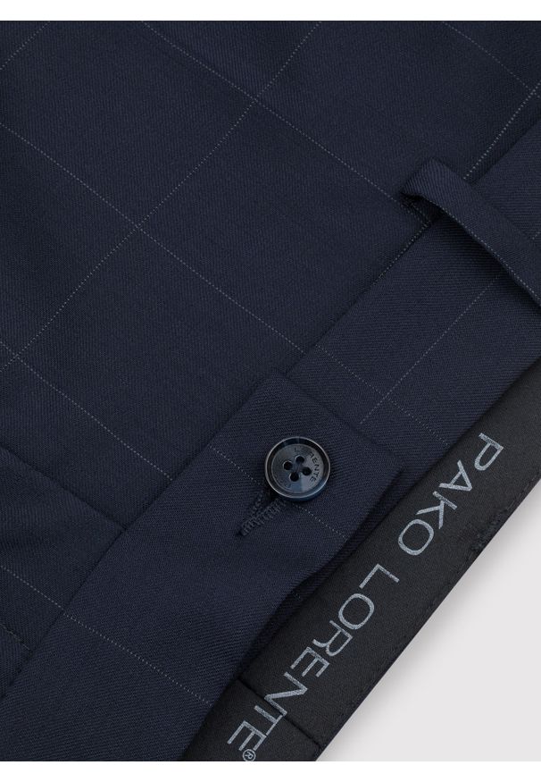 Pako Lorente - PAKO LORENTE – Wełniane spodnie garniturowe w kratę. Materiał: wełna